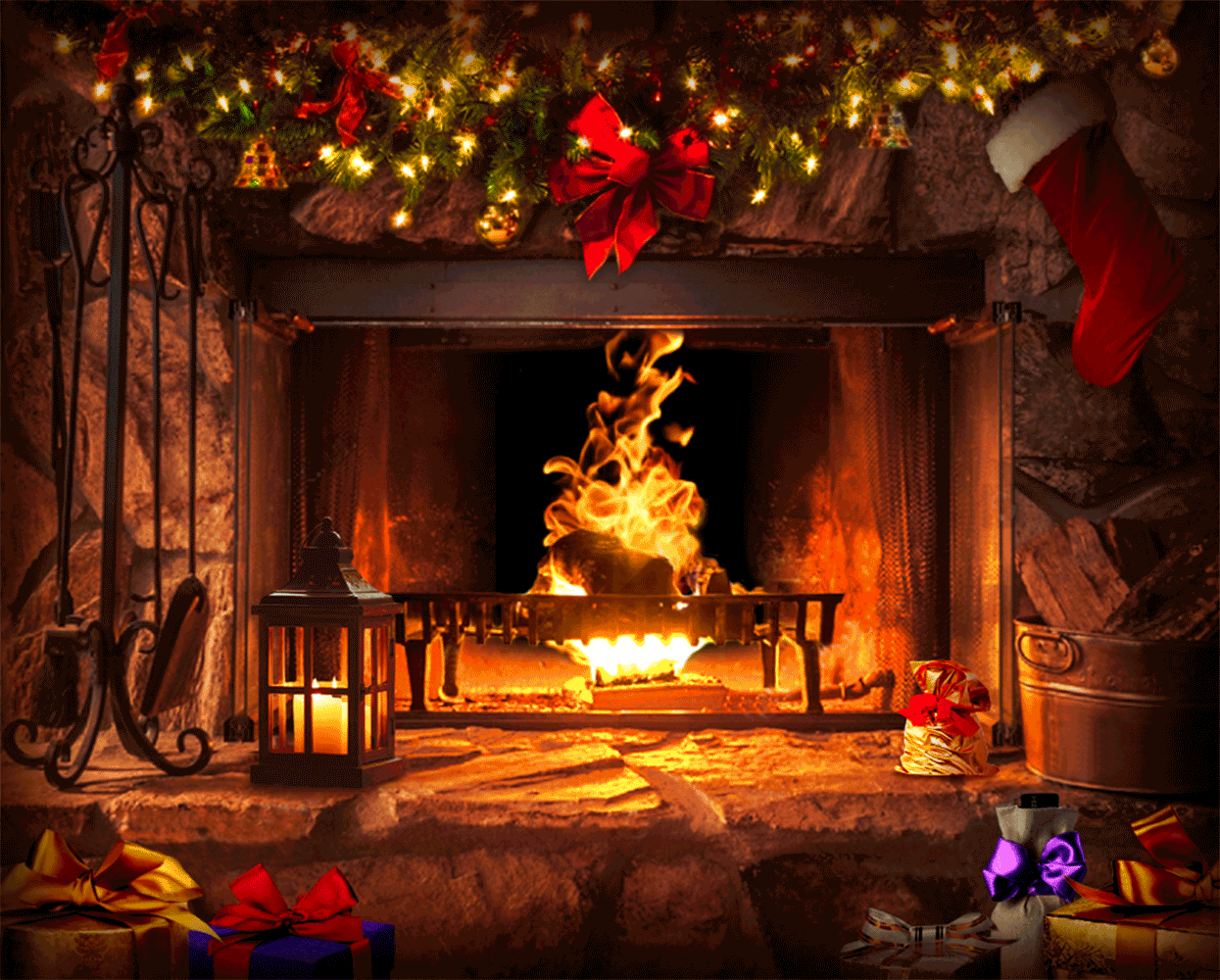 Christmas Fireplace Gif 
